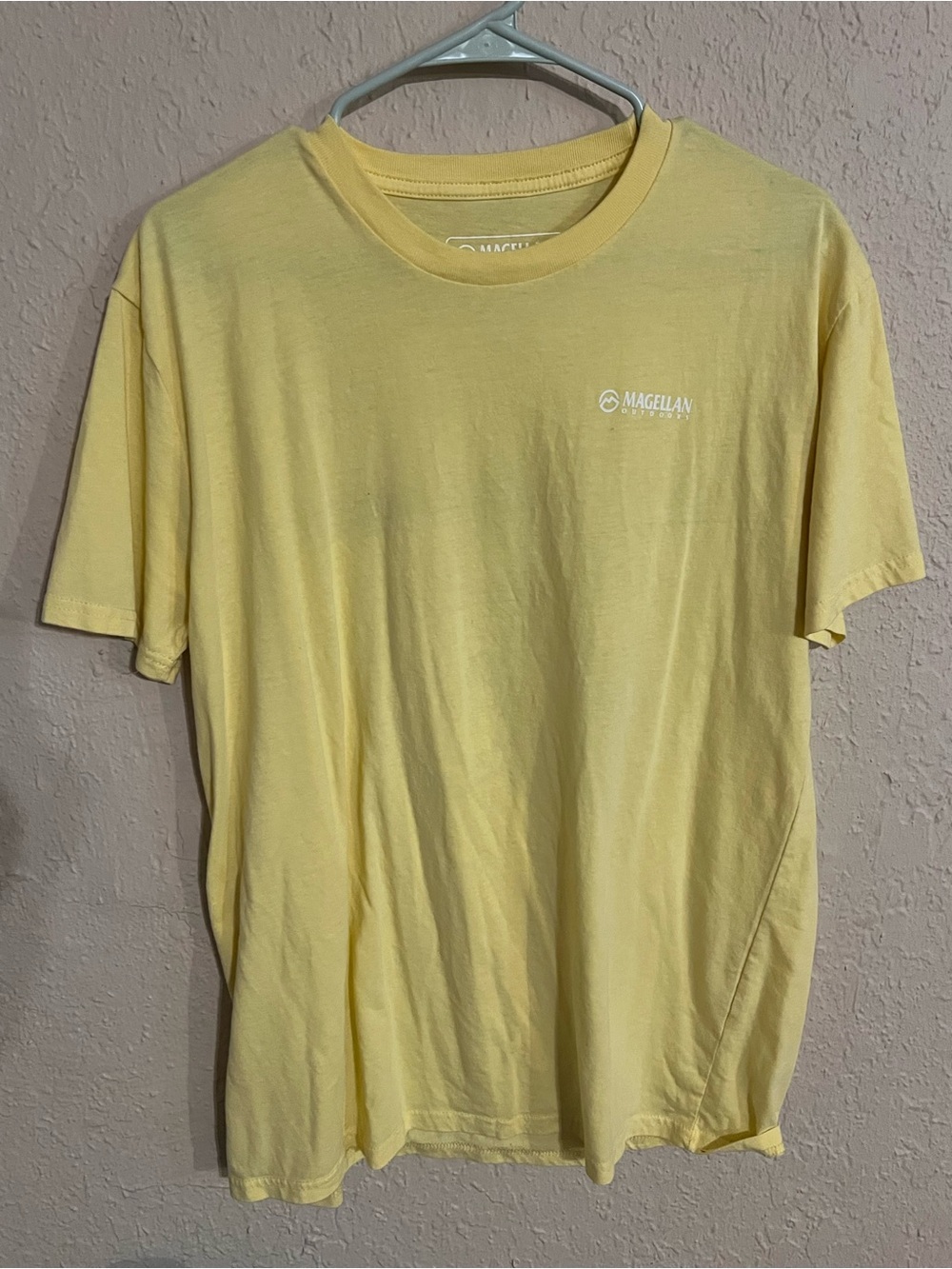 Magellan Outdoors Men's Pale Yellow Short Sleeve Crew Tee